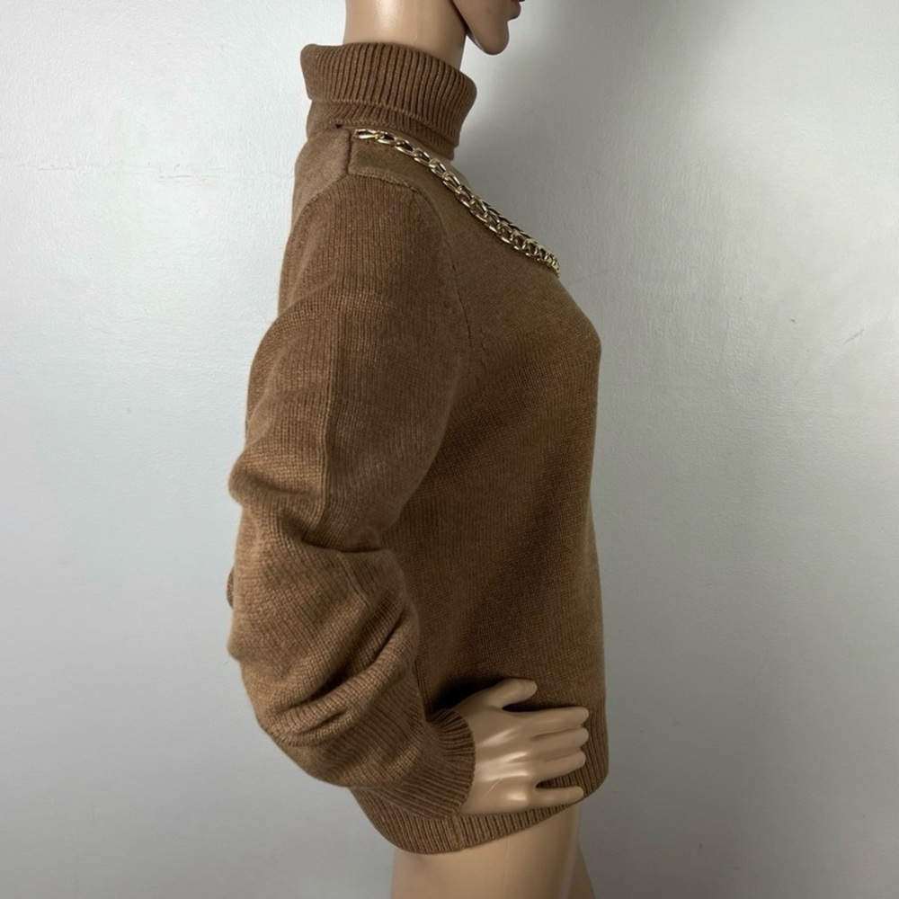 NEW DIVINE HERITAGE REVOLVE BROWN WOOL TURTLENECK SWEATER - Picture 5 of 8